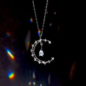 Sterling Silver 925 Moon Necklace